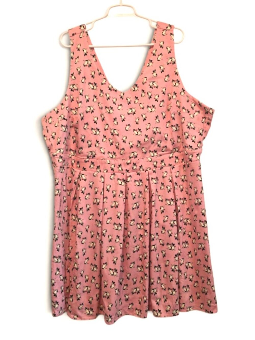 Fit & Flare Pink Dress French Bulldog